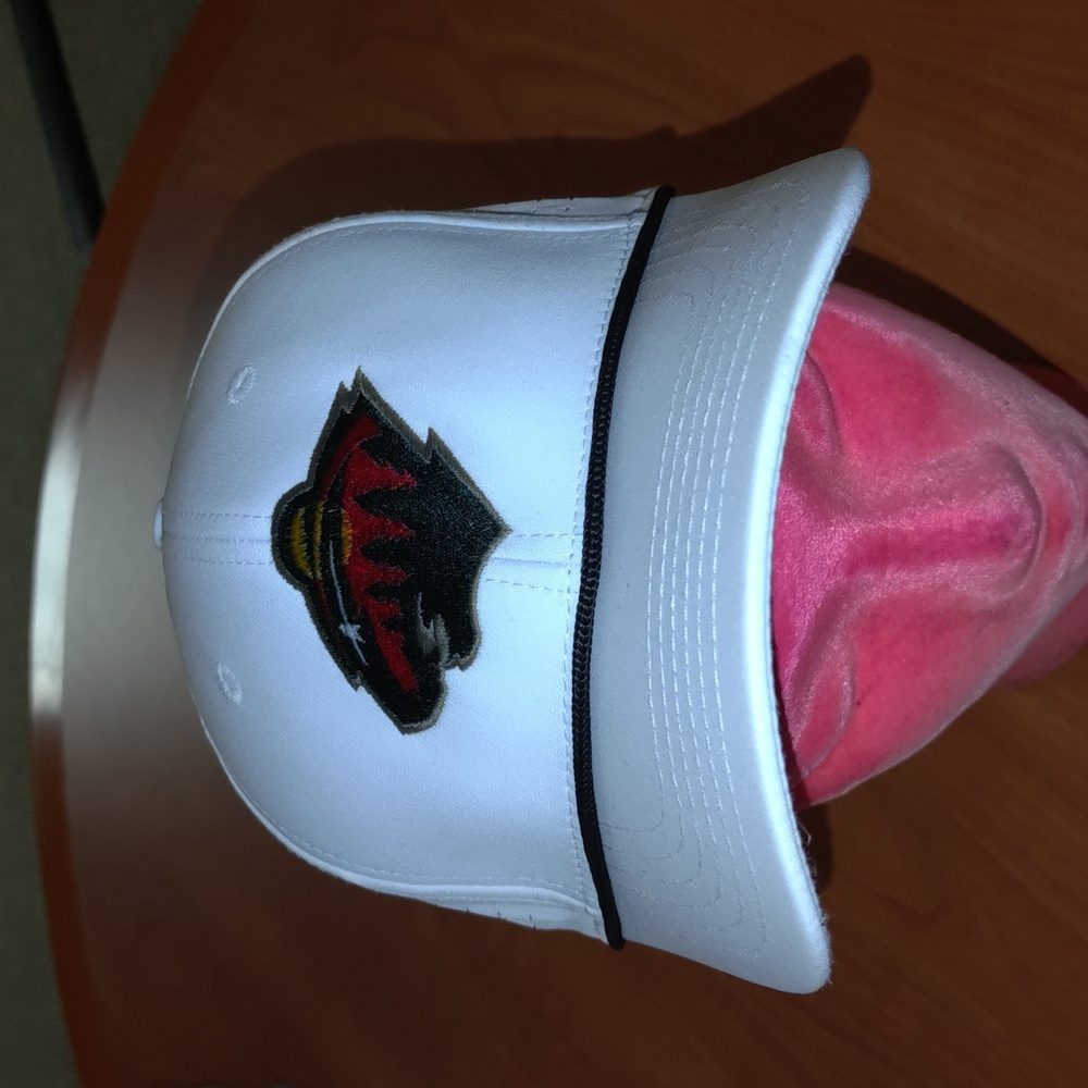 UNRL Mid-Pro NHL Minnesota Wild Embroidered Snapback White Men's Golf Cap OSFA